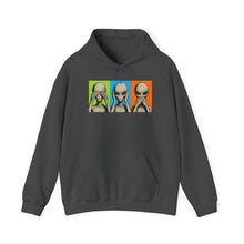 Load image into Gallery viewer, Alien Hear See Speak No Evil Hoodie
