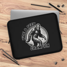 Load image into Gallery viewer, Black Hide &amp; Seek Bigfoot Laptop Sleeve
