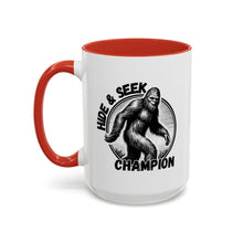 Load image into Gallery viewer, Hide &amp; Seek Bigfoot Accent Coffee Mug (11, 15oz)
