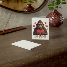 Load image into Gallery viewer, Bigfoot "Be Mine" Valentine Greeting Card (1/10/30/50)
