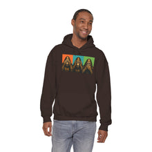 Load image into Gallery viewer, Bigfoot See Hear Speak No Evil Hoodie
