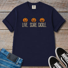 Load image into Gallery viewer, Live Scare Cackle Pumpkin T-Shirt

