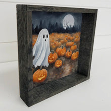 Load image into Gallery viewer, Ghost &amp; Pumpkin Patch Framed Art

