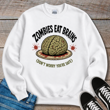 Load image into Gallery viewer, Zombies Eat Brains Sweatshirt
