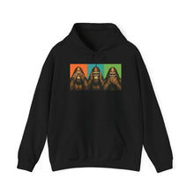 Load image into Gallery viewer, Bigfoot See Hear Speak No Evil Hoodie
