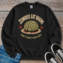Load image into Gallery viewer, Zombies Eat Brains Sweatshirt
