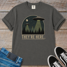 Load image into Gallery viewer, They’re Here UFO Space Invasion T-Shirt
