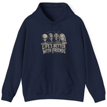 Load image into Gallery viewer, Life's Better With Friends Alien Hoodie
