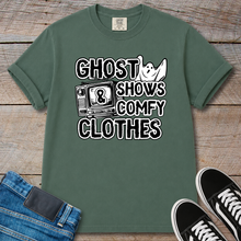 Load image into Gallery viewer, Ghost Shows &amp; Comfy Clothes T-Shirt
