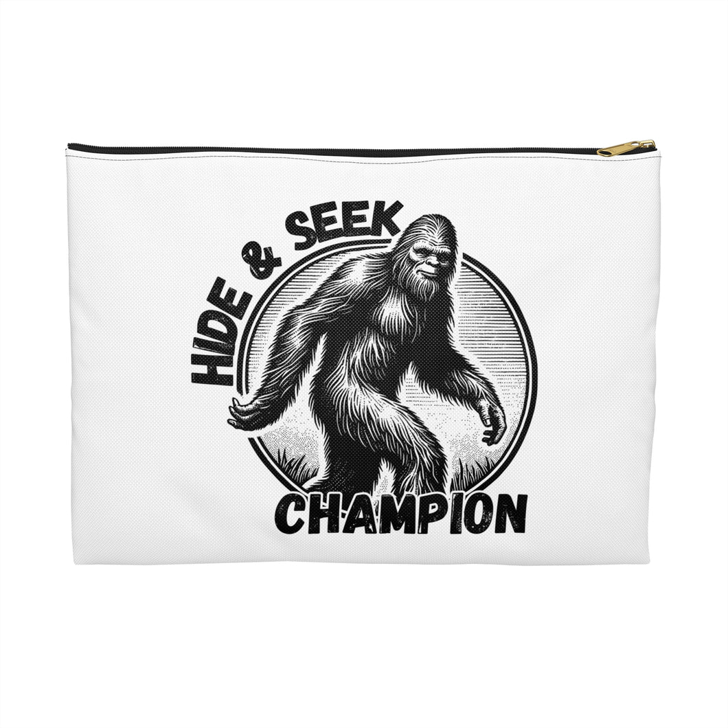 White Hide & Seek Bigfoot Accessory Pouch