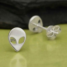 Load image into Gallery viewer, Sterling Sliver Alien Studs
