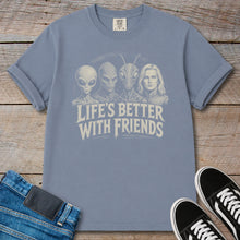 Load image into Gallery viewer, Life's Better With Friends Alien T-Shirt
