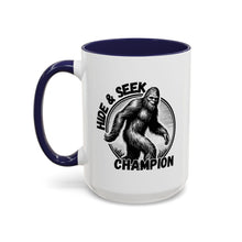 Load image into Gallery viewer, Hide &amp; Seek Bigfoot Accent Coffee Mug (11, 15oz)
