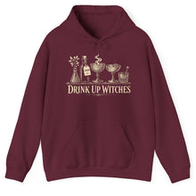 Load image into Gallery viewer, Witches Hoodie — "Drink Up Witches" Spooky Halloween Pullover
