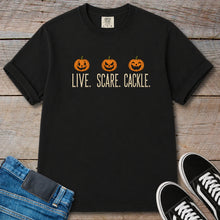 Load image into Gallery viewer, Live Scare Cackle Pumpkin T-Shirt
