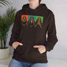 Load image into Gallery viewer, Bigfoot See Hear Speak No Evil Hoodie
