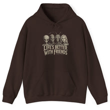 Load image into Gallery viewer, Life's Better With Friends Alien Hoodie
