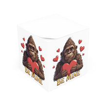 Load image into Gallery viewer, Bigfoot "Be Mine" Valentine Note Cube — Memo Sticky Notes
