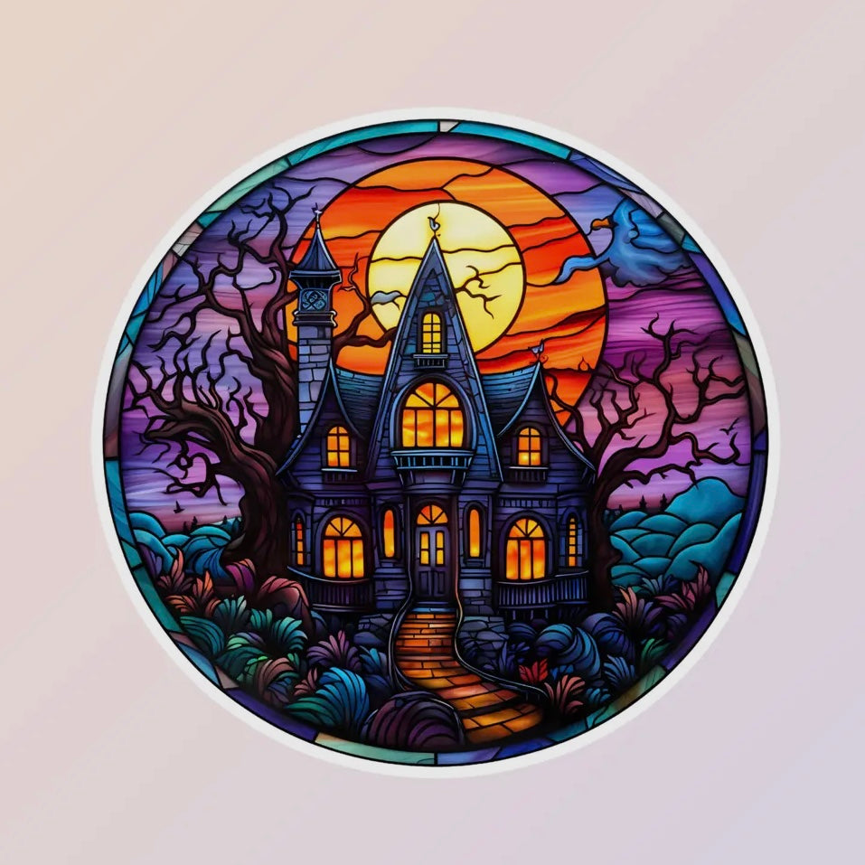Haunted House Stained Glass
Sticker