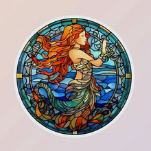 Load image into Gallery viewer, Mermaid Stained Glass Sticker

