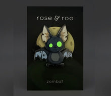 Load image into Gallery viewer, Zombat Bat Enamel Pin (Glow-in-the-Dark)
