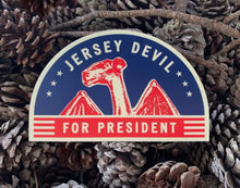 Load image into Gallery viewer, Large Jersey Devil For President Bumper Sticker
