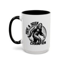 Load image into Gallery viewer, Hide &amp; Seek Bigfoot Accent Coffee Mug (11, 15oz)
