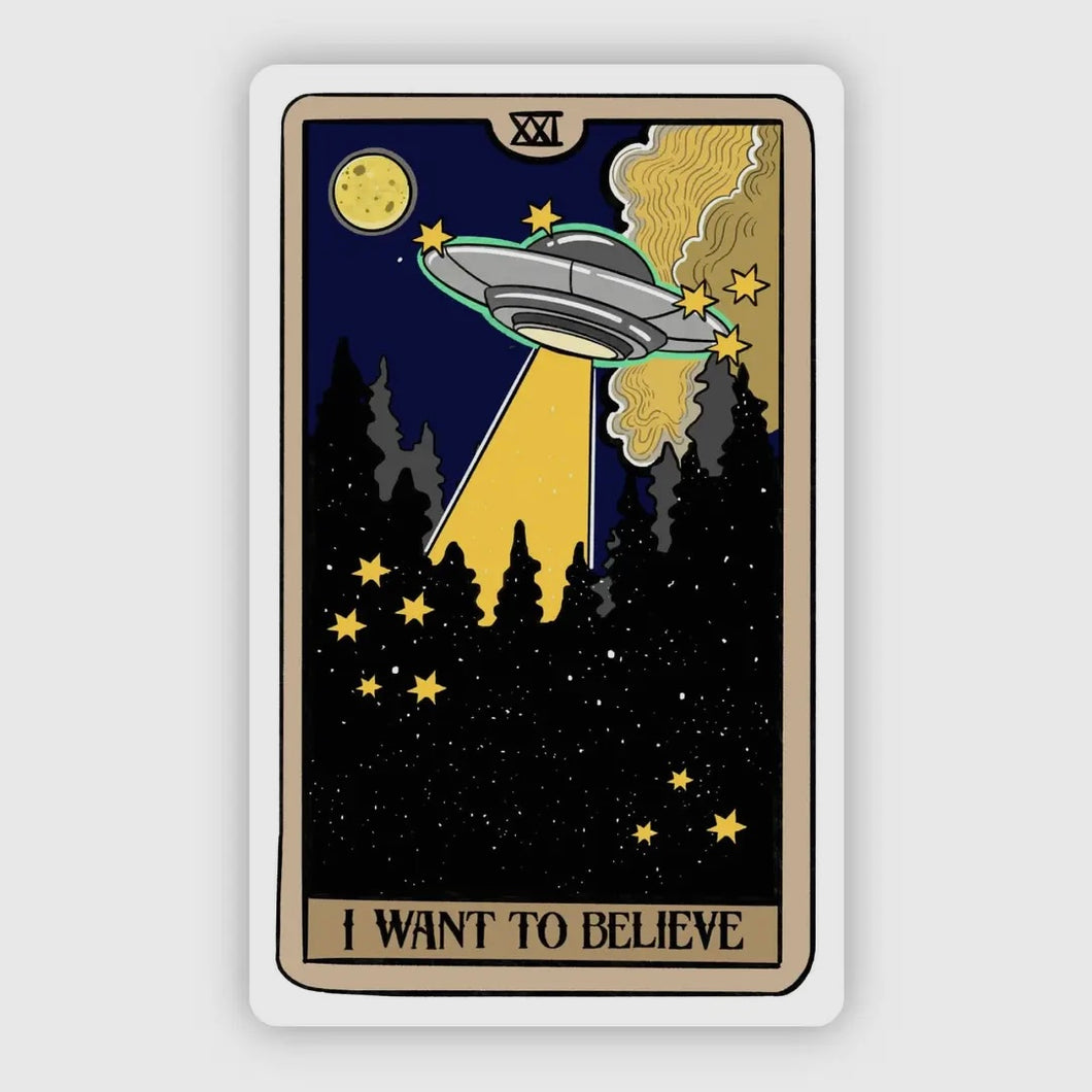 I Want to Believe UFO Sticker