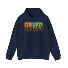 Load image into Gallery viewer, Bigfoot See Hear Speak No Evil Hoodie
