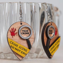 Load image into Gallery viewer, Wood True Crime Earrings
