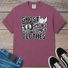 Load image into Gallery viewer, Ghost Shows &amp; Comfy Clothes T-Shirt

