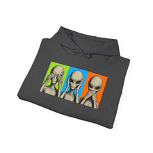Load image into Gallery viewer, Alien Hear See Speak No Evil Hoodie
