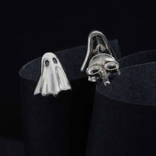 Load image into Gallery viewer, Sterling Silver 3D Ghost Studs
