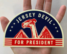 Load image into Gallery viewer, Large Jersey Devil For President Bumper Sticker
