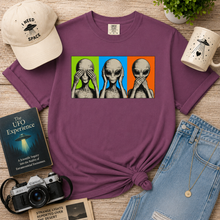 Load image into Gallery viewer, Alien See Hear Speak No Evil T-Shirt

