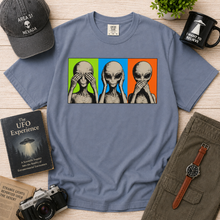 Load image into Gallery viewer, Alien See Hear Speak No Evil T-Shirt
