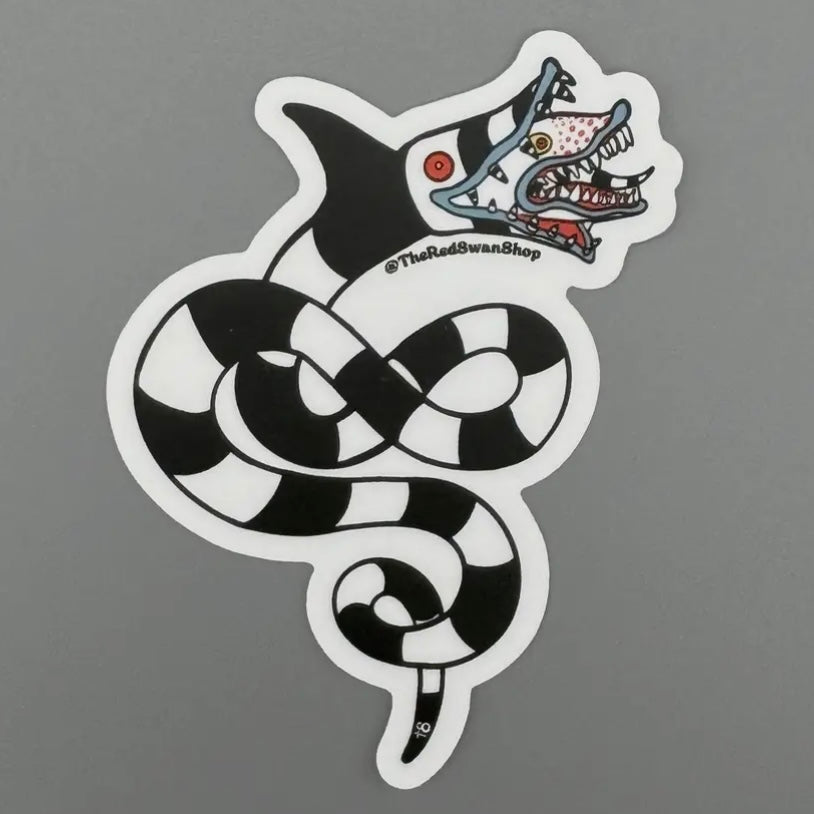 Vinyl Sandworm Beetlejuice Sticker