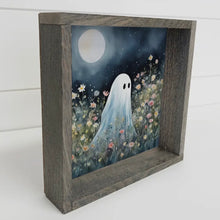 Load image into Gallery viewer, Ghost in Wildflowers Framed Art Print
