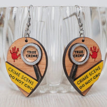 Load image into Gallery viewer, Wood True Crime Earrings
