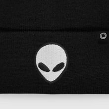 Load image into Gallery viewer, Black Embroidered Alien Beanie
