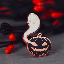 Load image into Gallery viewer, Ghost Pumpkin Enamel Pin
