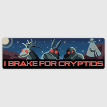 Load image into Gallery viewer, I Brake For Cryptids Bumper Sticker
