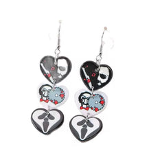 Load image into Gallery viewer, Acrylic Horror Heart Earrings (Michael, Billy, Ghostface)
