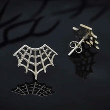 Load image into Gallery viewer, Sterling Silver Spider Web Earrings

