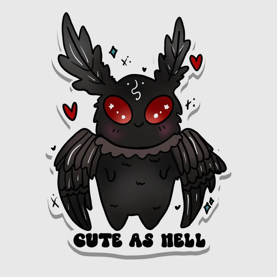 Cute as Hell Mothman Sticker