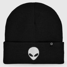 Load image into Gallery viewer, Black Embroidered Alien Beanie
