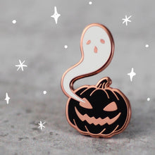 Load image into Gallery viewer, Ghost Pumpkin Enamel Pin
