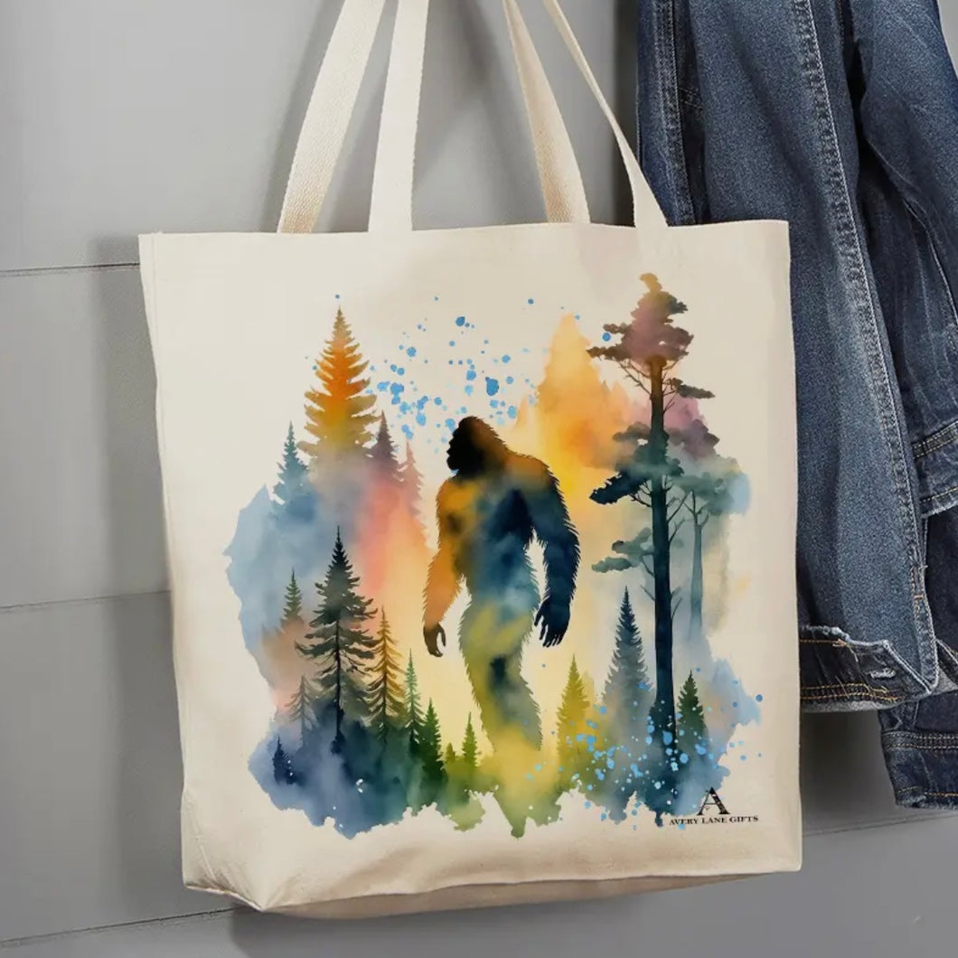 Watercolor Bigfoot Tote