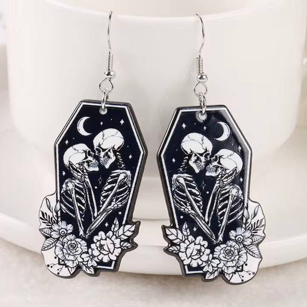 Skeleton Lovers Acrylic Earrings