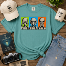 Load image into Gallery viewer, Alien See Hear Speak No Evil T-Shirt
